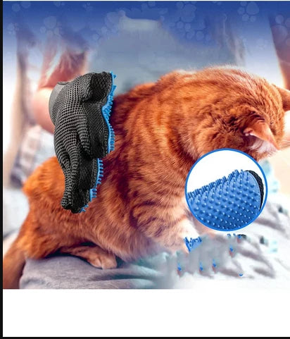 Pet Grooming Glove - Brush and Clean Shed Fur Quickly and Easily, Left or Right Hand!