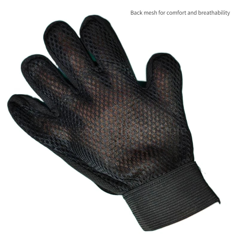 Pet Grooming Glove - Brush and Clean Shed Fur Quickly and Easily, Left or Right Hand!