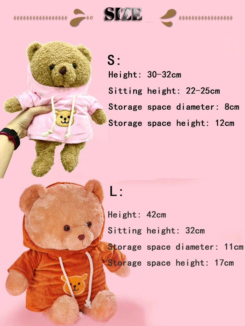 Plush Teddy Bear Hidden Stash Safe