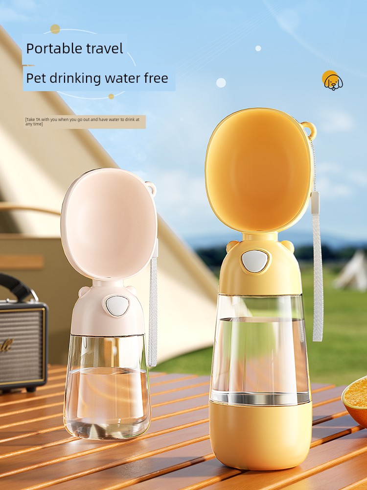 Portable Pet Drinking Water Bottle + Optional Built-in Food Storage